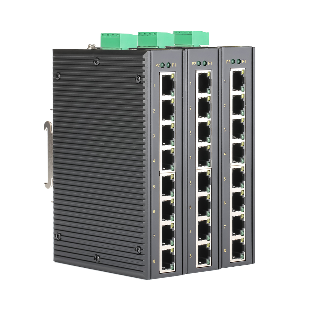 百兆8口导轨式工业以太网交换机