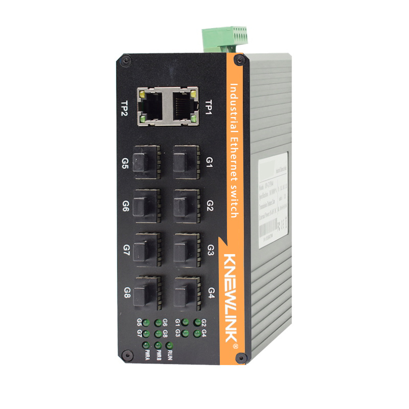 NLK-6802G工业级千兆8光2电光纤收发器